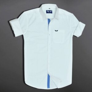 Jack Vault Regular Fit Full Sleeves Solid Men's Cotton Shirt - White
