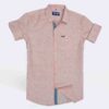 Jack Vault Regular Fit Full Sleeves Linen Finish Men's Cotton Shirt - Lemonade Pink