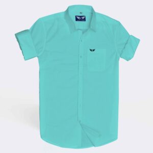 Jack Vault Regular Fit Full Sleeves Solid Men's Cotton Blend Shirt - Electric Blue