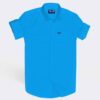 Jack Vault Regular Fit Full Sleeves Solid Men's Cotton Blend Shirt - Azure Blue