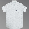 Jack Vault Regular Fit Full Sleeves Printed Men's Cotton Shirt - White
