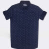 Jack Vault Regular Fit Full Sleeves Printed Men's Cotton Shirt - Ink Blue